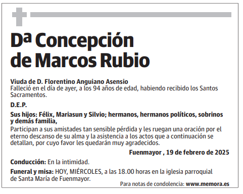 Dª Concepción de Marcos Rubio