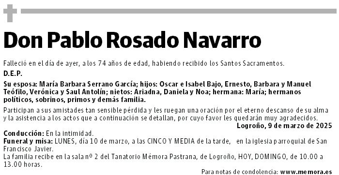 Don Pablo Rosado Navarro