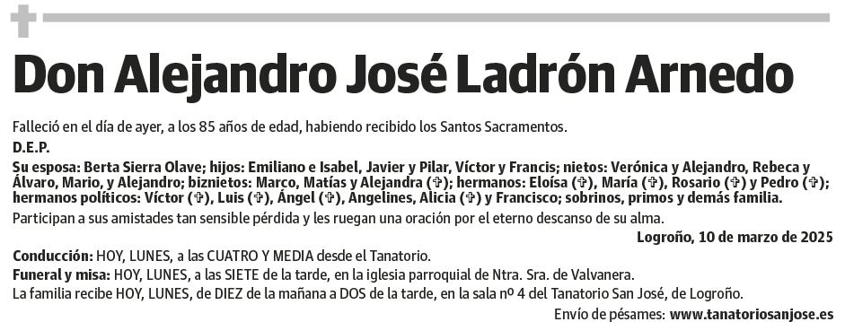 Don Alejandro José Ladrón Arnedo