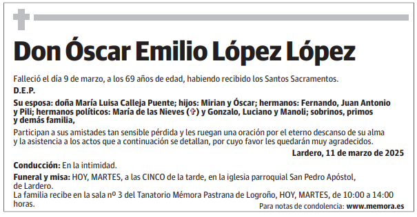 Don Óscar Emilio López López