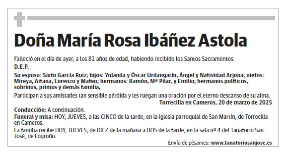 Doña María Rosa Ibáñez Astola