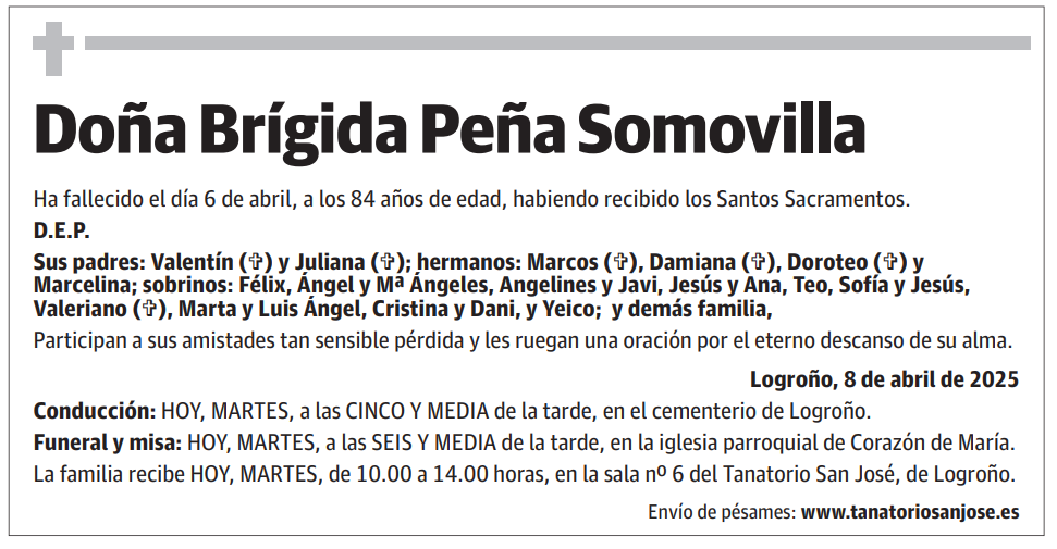 Doña Brígida Peña Somovilla