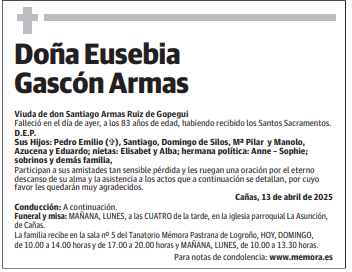 Doña Eusebia Gascón Armas