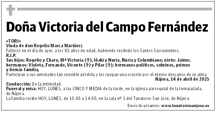 Doña Victoria del Campo Fernández