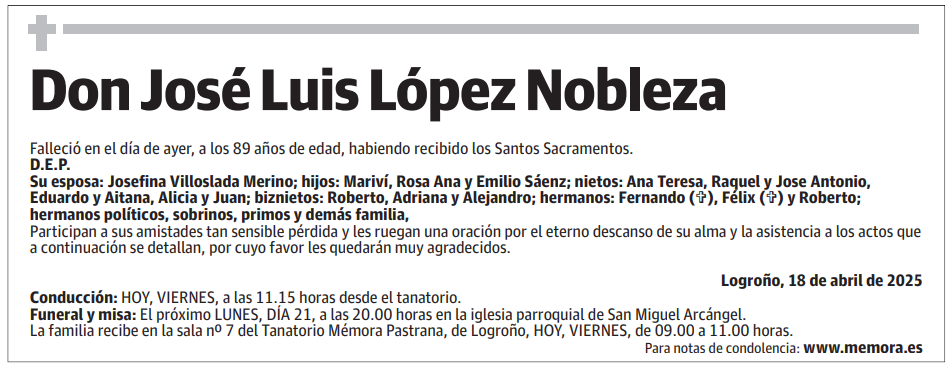 Don José Luis López Nobleza
