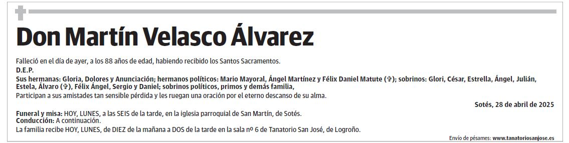Don Martín Velasco Álvarez