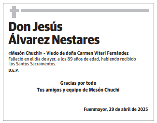 Don Jesús Álvarez Nestares
