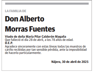 Don Alberto Morras Fuentes