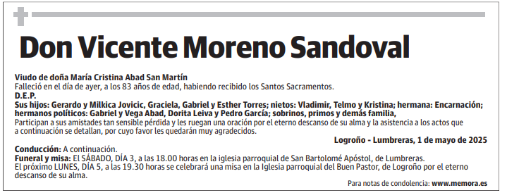 Don Vicente Moreno Sandoval