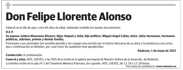 Don Felipe Llorente Alonso