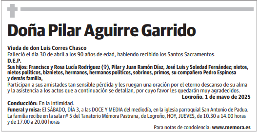 Doña Pilar Aguirre Garrido