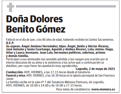 Doña Dolores Benito Gómez