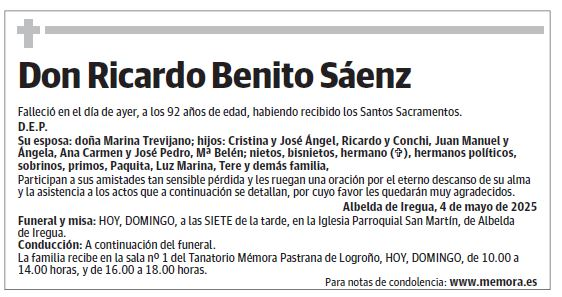 Don Ricardo Benito Sáenz