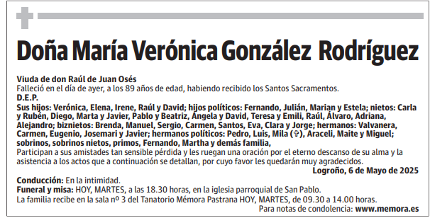 Doña María Verónica González Rodríguez