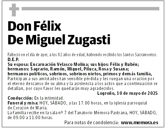 Don Félix De Miguel Zugasti