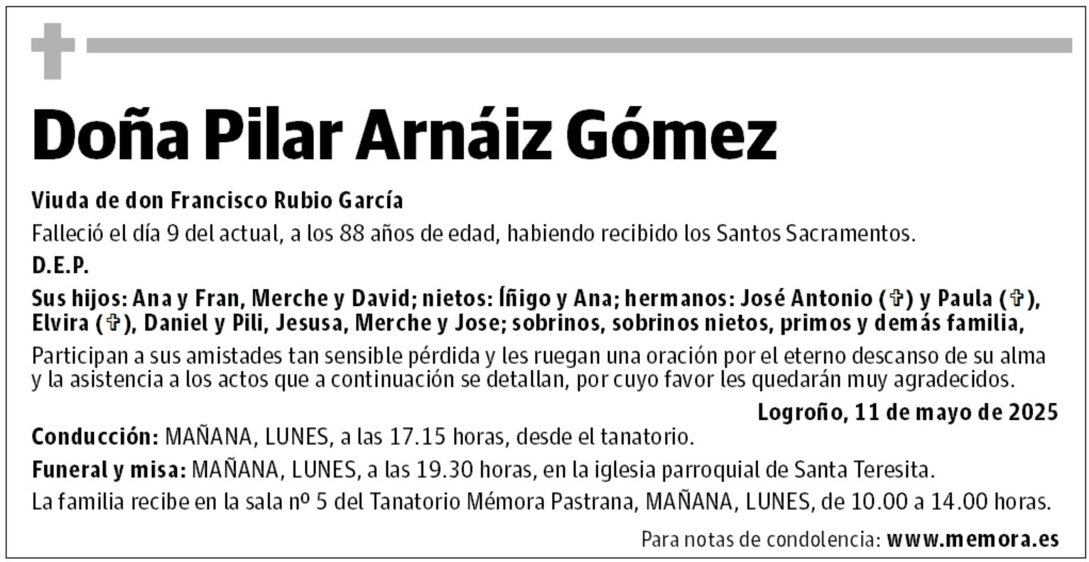 Doña Pilar Arnáiz Gómez
