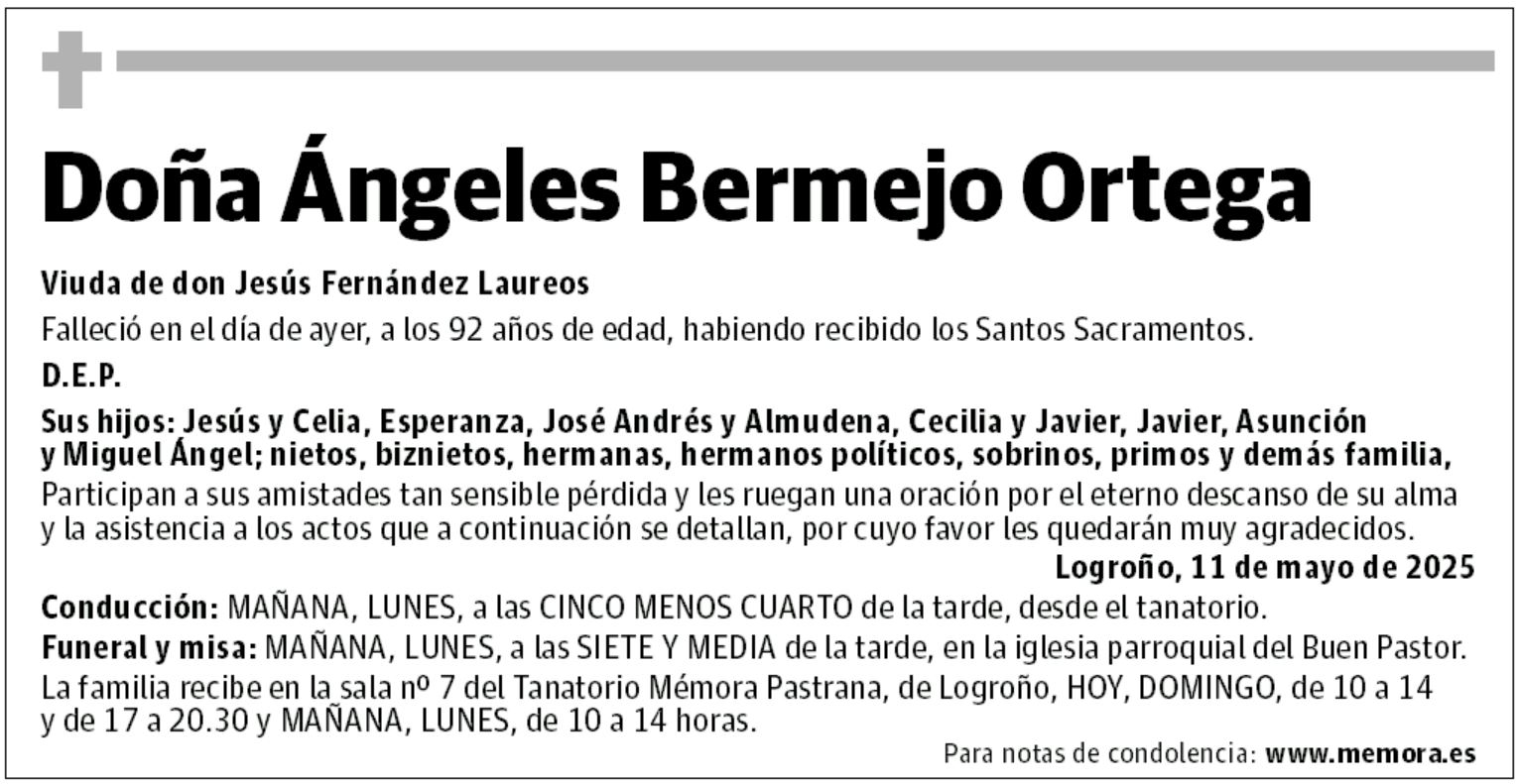 Doña Ángeles Bermejo Ortega