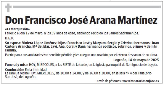 Don Francisco José Arana Martínez