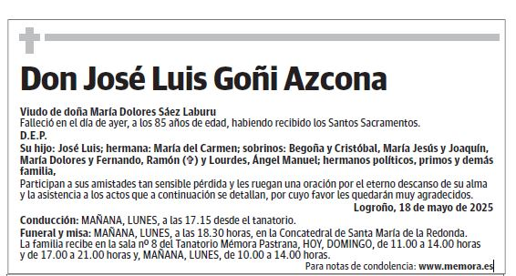 Don José Luis Goñi Azcona