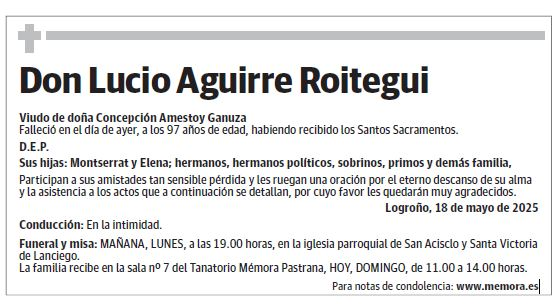 Don Lucio Aguirre Roitegui