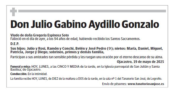 Don Julio Gabino Aydillo Gonzalo