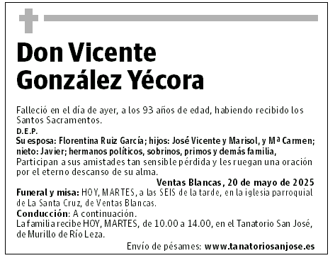Don Vicente  González Yécora