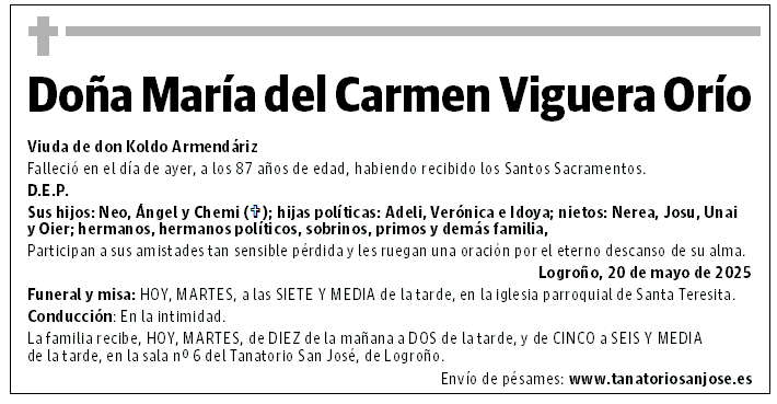 Doña María del Carmen Viguera Orío