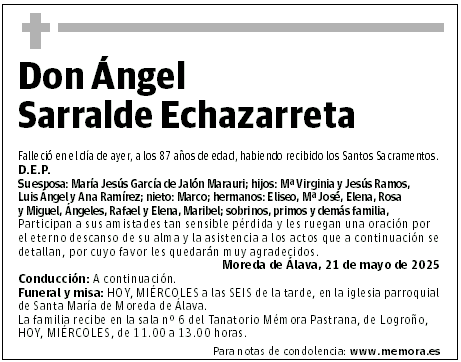 Don Ángel Sarralde Echazarreta