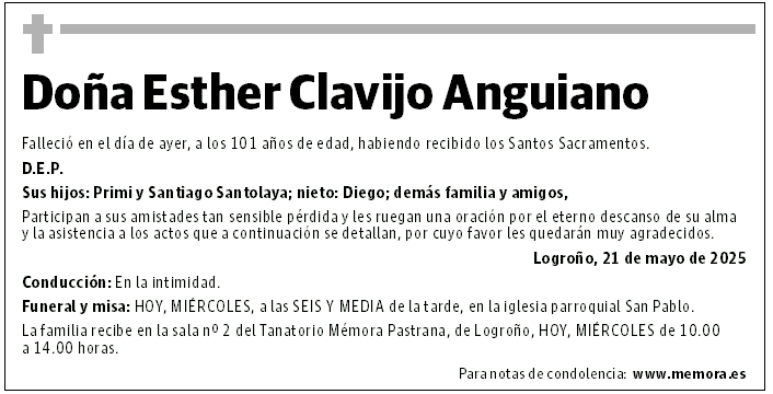 Doña Esther Clavijo Anguiano