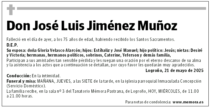 Don José Luis Jiménez Muñoz