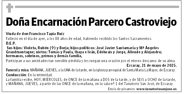 Doña Encarnación Parcero Castroviejo