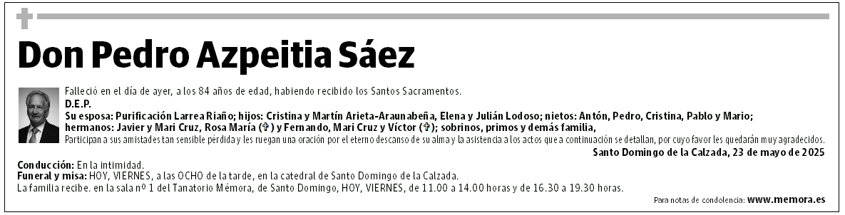 Don Pedro Azpeitia Sáez