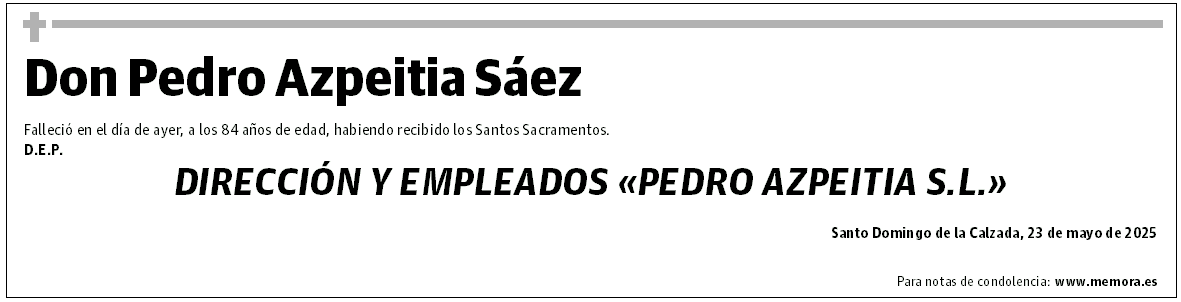 Don Pedro Azpeitia Sáez
