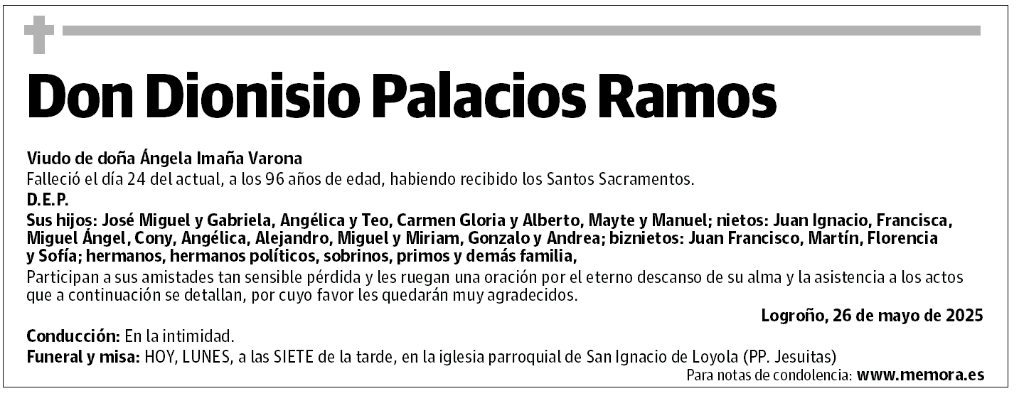 Don Dionisio Palacios Ramos