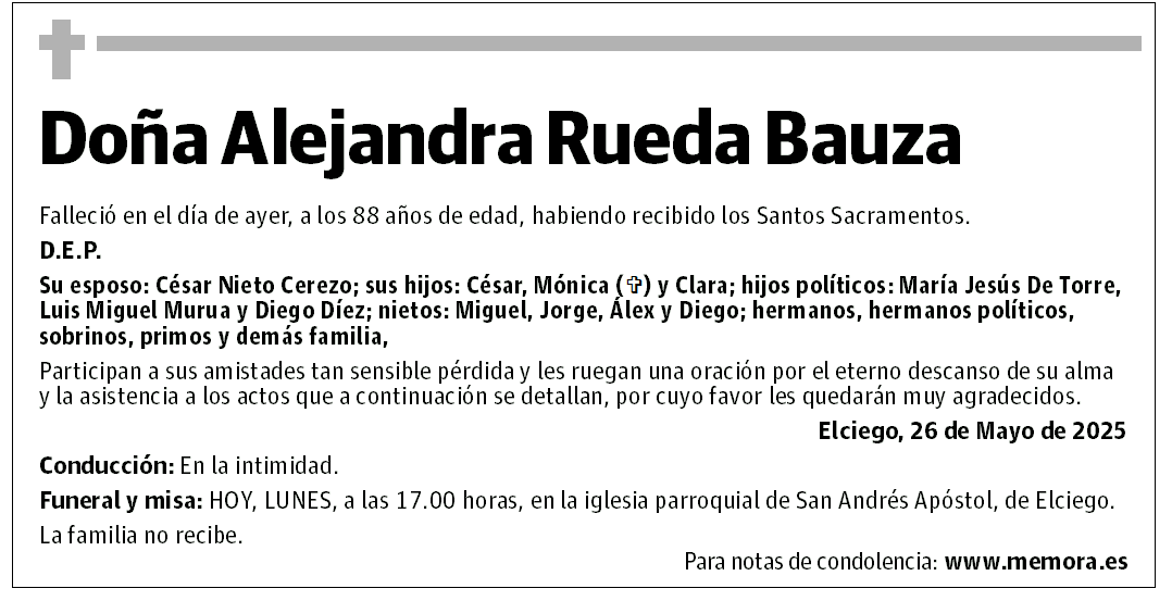 Doña Alejandra Rueda Bauza