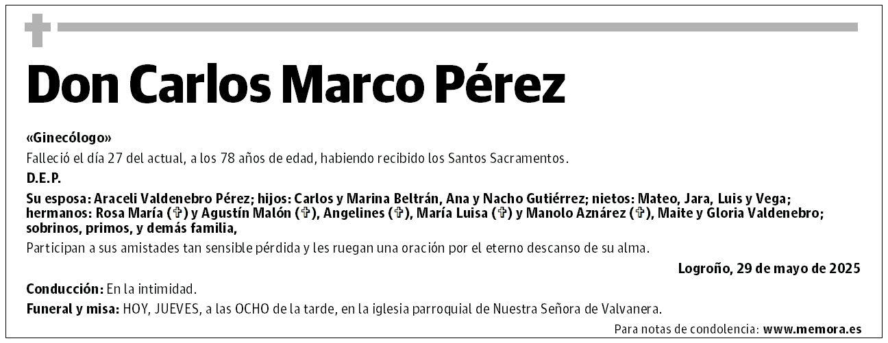 Don Carlos Marco Pérez