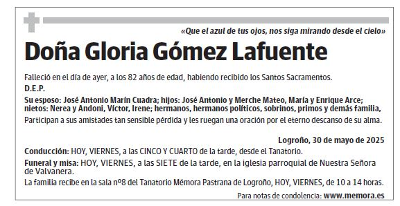 Doña Gloria Gómez Lafuente