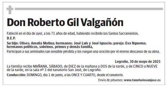 Don Roberto Gil Valgañón