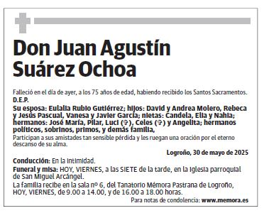 Don Juan Agustín Suárez Ochoa