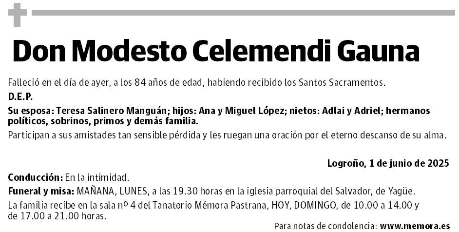 Don Modesto Celemendi Gauna