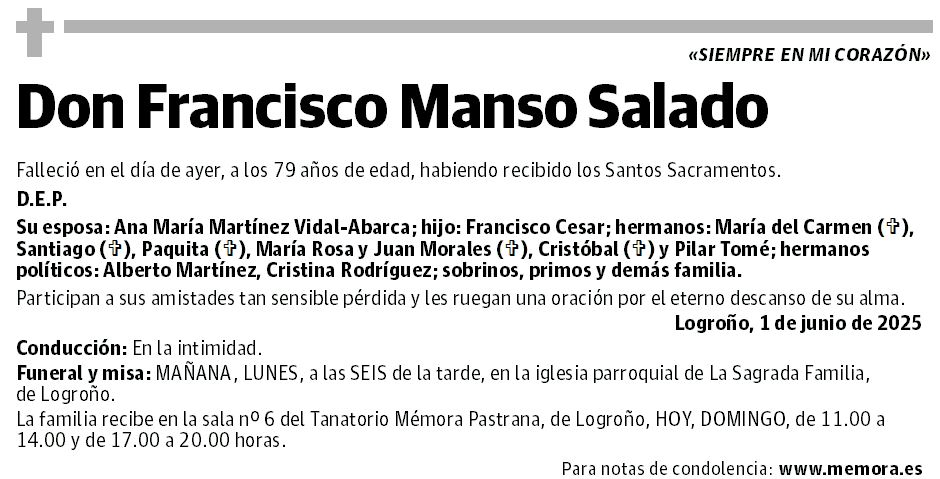 Don Francisco Manso Salado