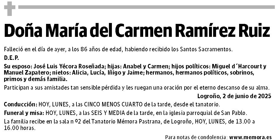 Doña María del Carmen Ramírez Ruiz