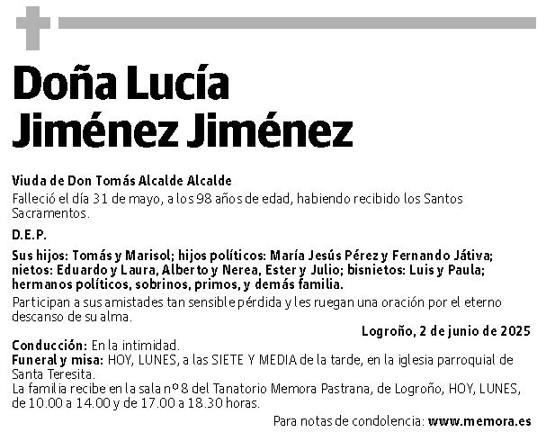 Doña Lucía  Jiménez Jiménez