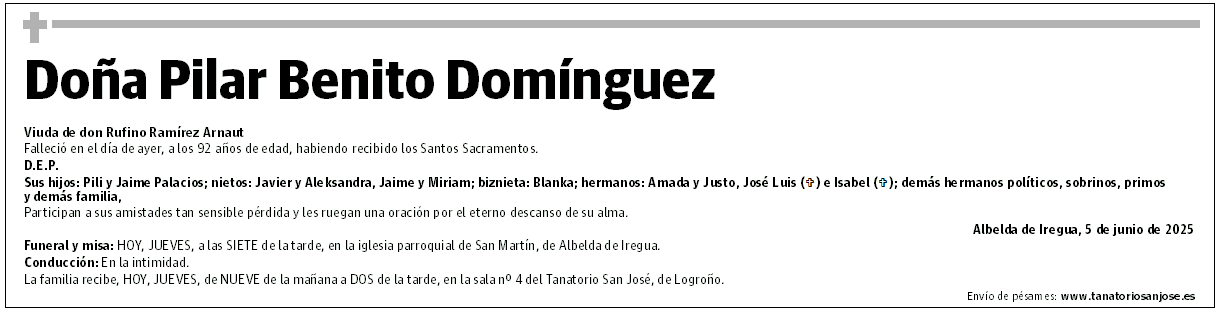 Doña Pilar Benito Domínguez