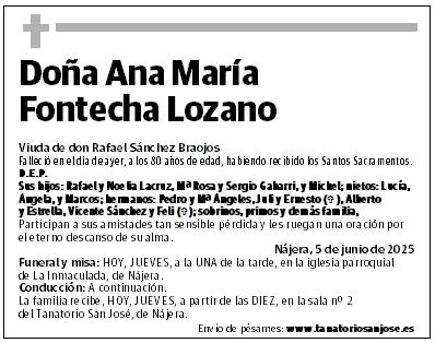 Doña Ana María Fontecha Lozano