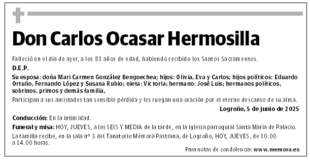Don Carlos Ocasar Hermosilla