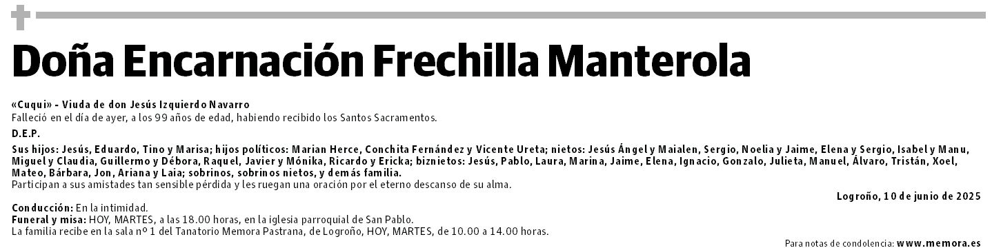 Doña Encarnación Frechilla Manterola