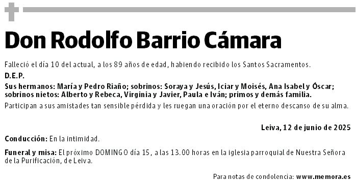 Don Rodolfo Barrio Cámara