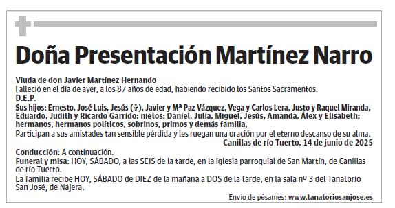 Doña Presentación Martínez Narro
