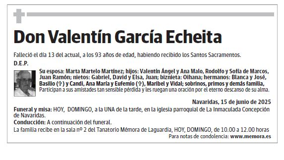 Don Valentín García Echeita